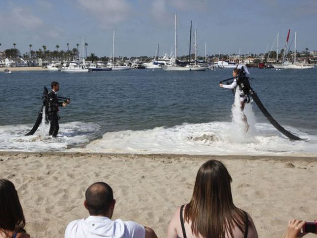 Jet Pack Wedding of an American Couple