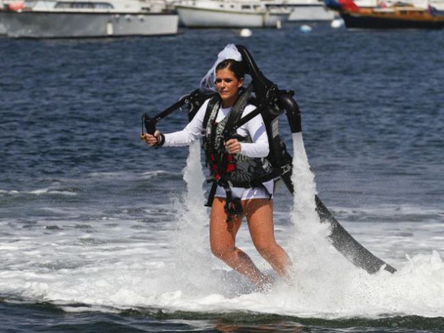 Jet Pack Wedding of an American Couple
