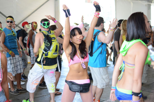 Rave Music Fans at New York’s Electric Zoo Festival