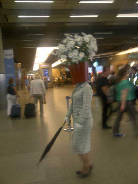 The Weirdest Headwear Prize Goes to This Lady