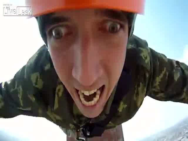 Funny Russian Bungee Jumper POV 