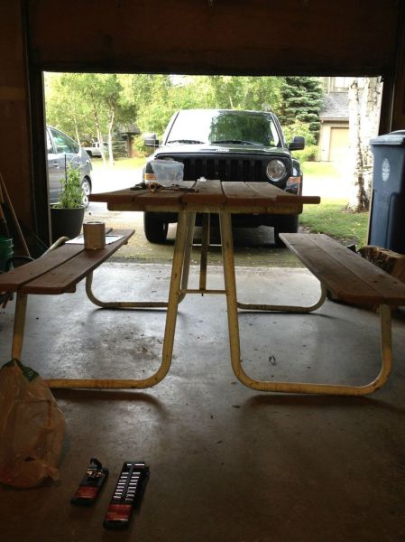 Beer Cooler Picnic Table