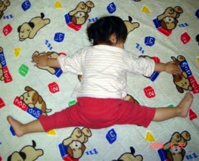 Funny and Awkward Kid Sleeping Positions