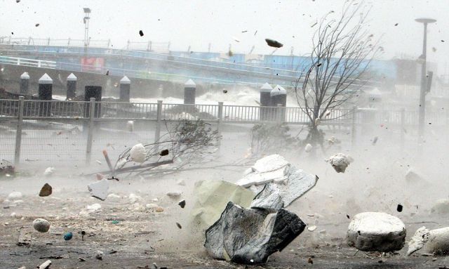 Devastating Typhoon with Winds So Strong That They Sent Rocks Flying
