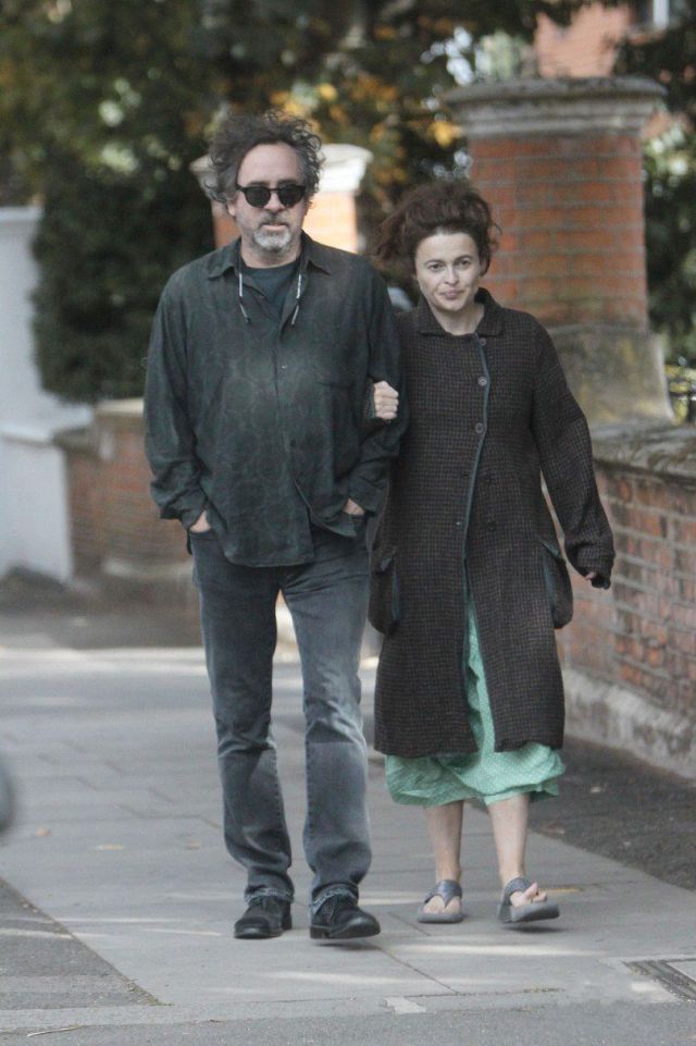 Helena Bonham Carter and Tim Burton Take a Stroll in London