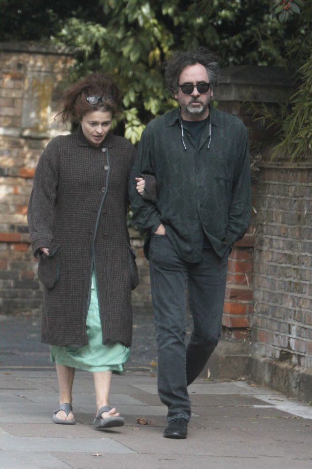 Helena Bonham Carter and Tim Burton Take a Stroll in London