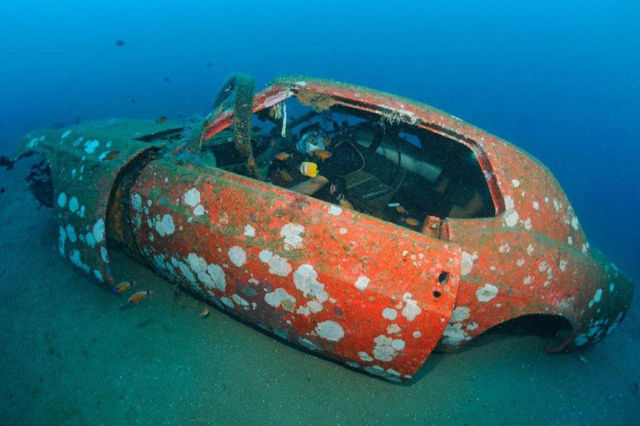 Wrecked Cars Turned Into Coral Reefs
