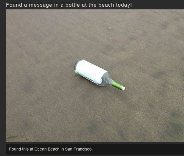 A Message in a Bottle!