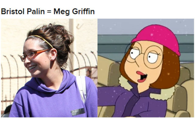 Popular Animated Sitcom Characters and Their Real Life Celebrity Twins