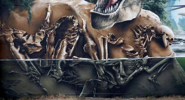 Impressive 3D Jurassic Park Wall Art