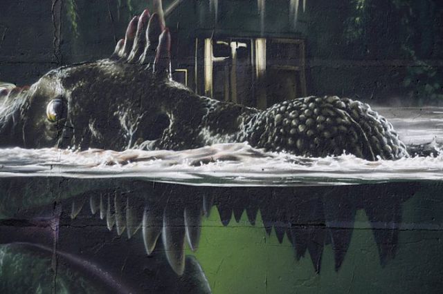 Impressive 3D Jurassic Park Wall Art