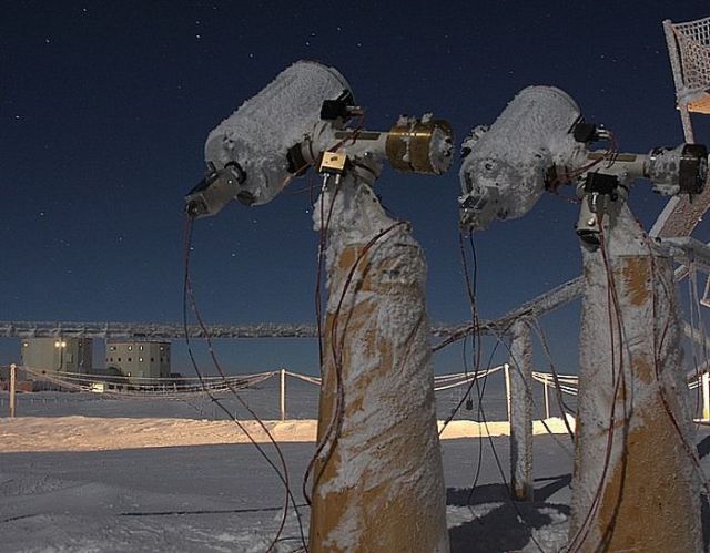 Isolated Research Station in Icy Desert