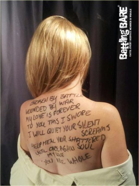 Women Use Naked Messages to Show Support