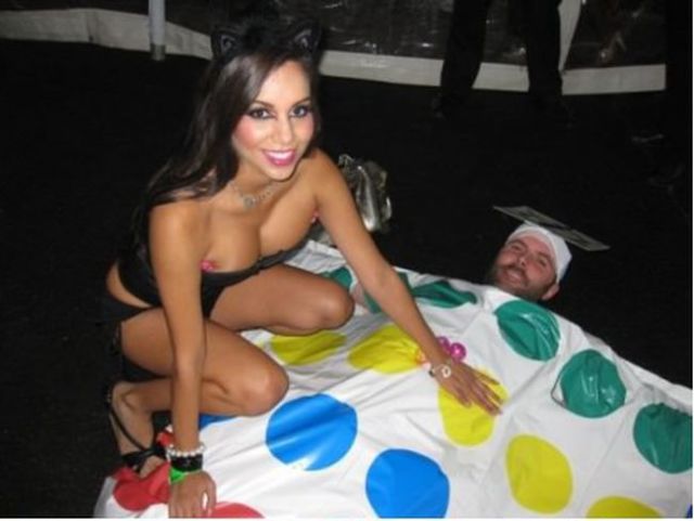 Twister Halloween Costume Gets the Girls in Knots