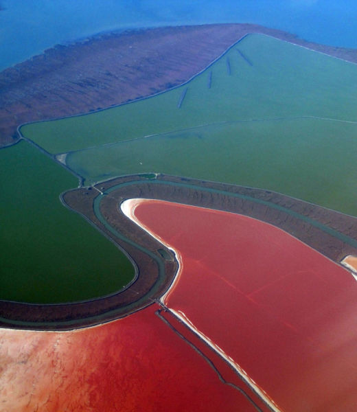 Colourful Salt Ponds Are Nature’s Own Art