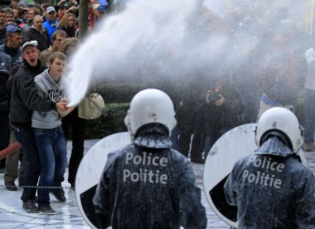 Police Get “Milked” at Public Demonstration