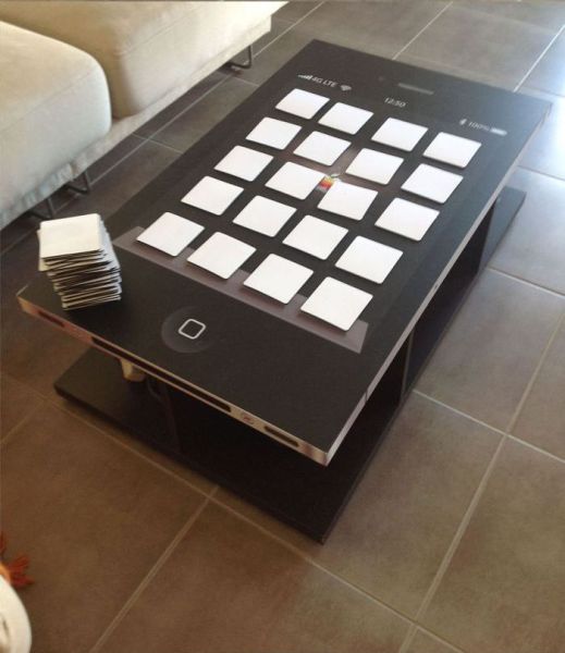 Homemade iPhone Inspired Coffee Table: the iTable