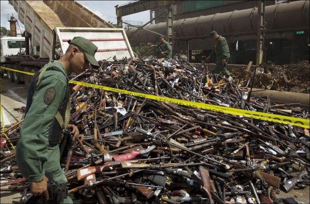 Mass Destruction of Illegal Weapons