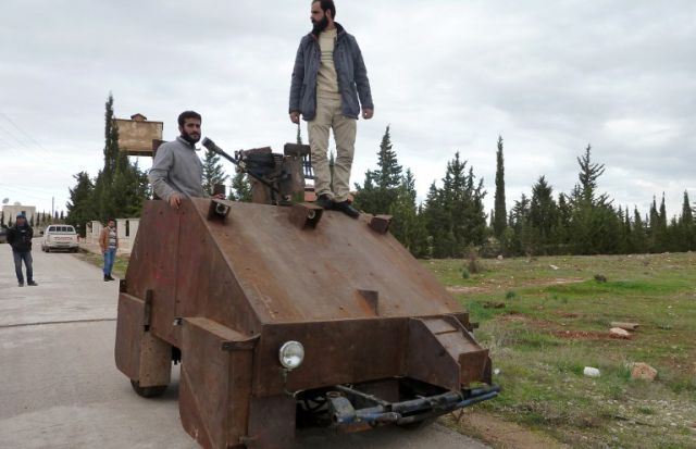 Syrian Rebels Reveal Homemade Combat Vehicle
