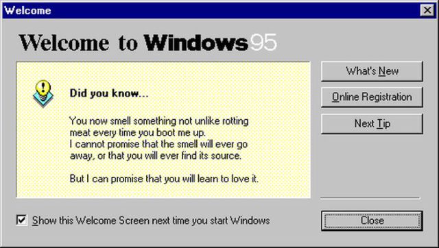 Do You Remember the Classic, Windows 95 Messages?