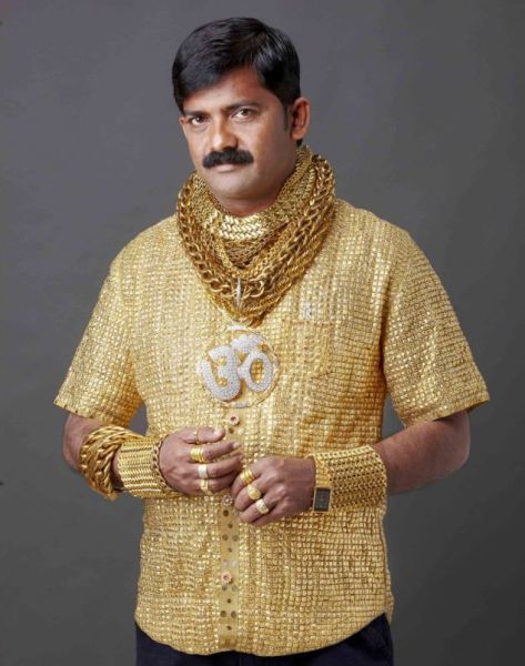 Wealthy Man Wears Golden Shirt to Get the Ladies