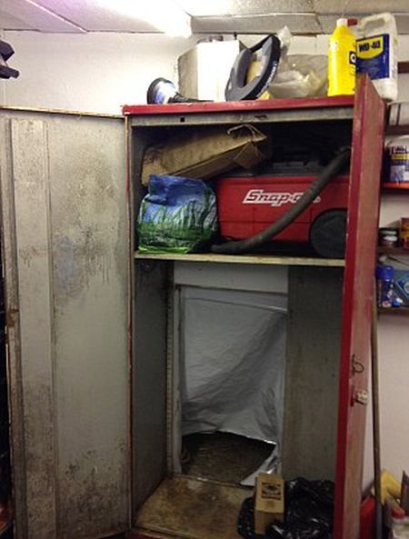Garage Cabinet Keeps Secret Hidden