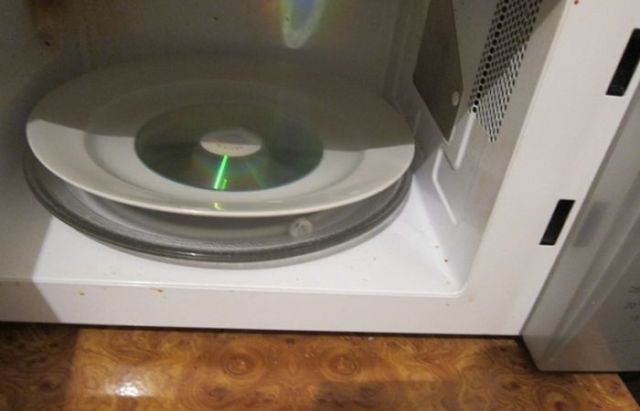 This Is What Happens to a CD in the Microwave