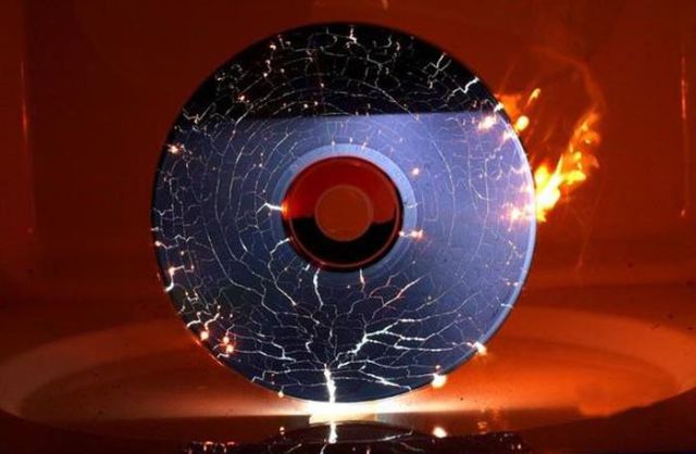This Is What Happens to a CD in the Microwave