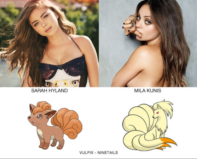 Celebrities as Pokemon Characters