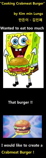 cooking sponge bob "Crabmeat Burger"