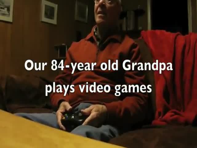84yo Grandpa Plays Video Games 