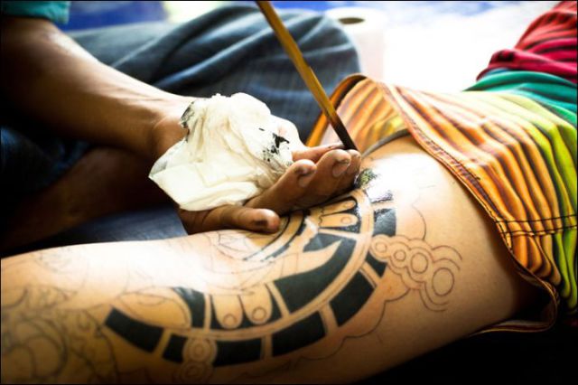 Bamboo Tattoos Are Not for the Faint-hearted