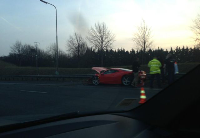 Oops, Not What You Want to Do to a New Ferrari