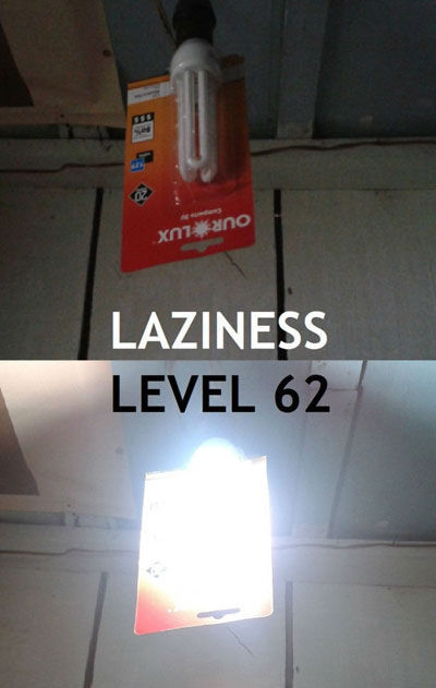 Chances You Are Not As Lazy As This