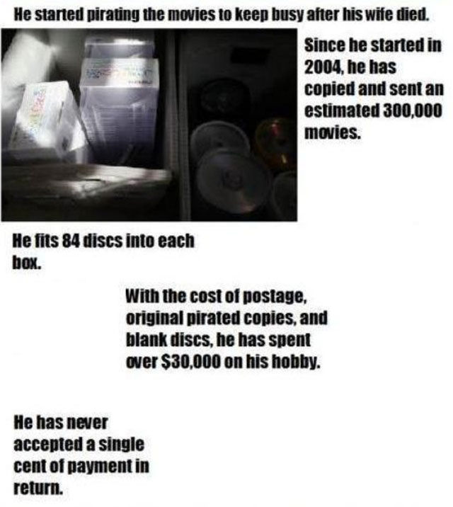 A Man Who Pirates Movies for a Good Cause