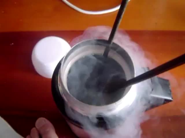 Liquid Nitrogen + Ping Pong Ball with Angled Pinhole = Pure Awesomeness 