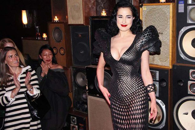 The First Ever 3D Printed Dress for Dita Von Teese