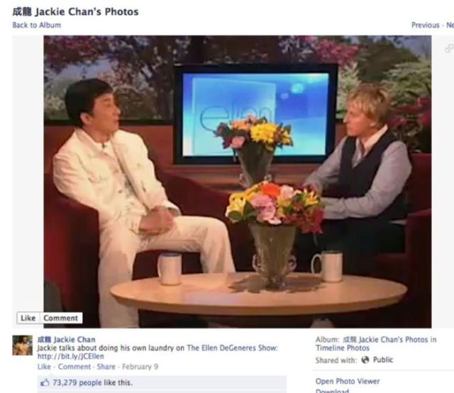 Jackie Chan’s Funniest Facebook Photos and Comments!