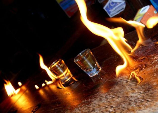 Be Careful When Drinking Flaming Drinks