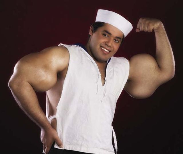 A Living Incarnation of “Popeye the Sailor Man”