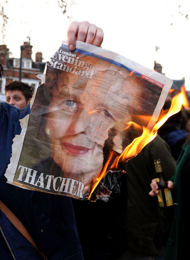 Street Parties Held to in Celebration of Margaret Thatcher’s Death