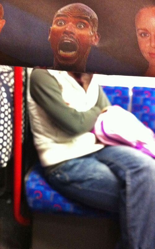 Funny Newspaper Photobombs Amuse This Bored Commuter
