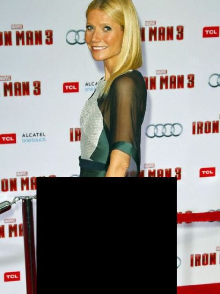 Gwyneth Paltrow Steps Out in Sexy Sheer Dress for Iron Man 3 Premiere