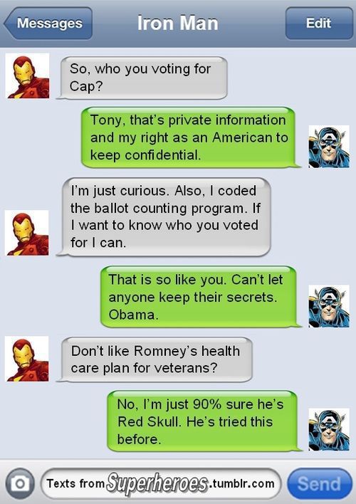 So Superheroes Send Texts Sometimes Too