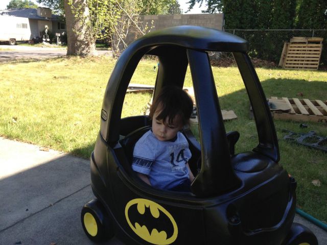 The Coolest Toddler Batmobile Around
