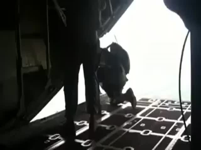 Soldier’s Accidental Reserve Parachute Deployment inside the Plane 