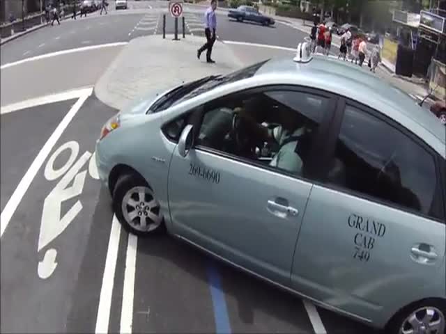 Taxi Driver Breaks the Law… Bam... Instant Justice! 