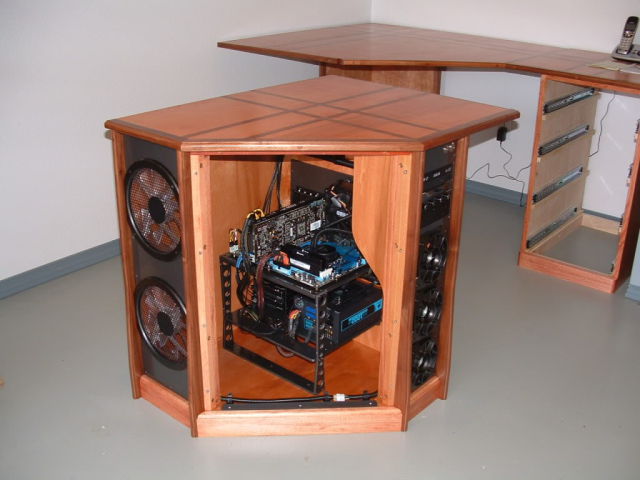 Functional and Totally Original Homemade Wooden Workstation