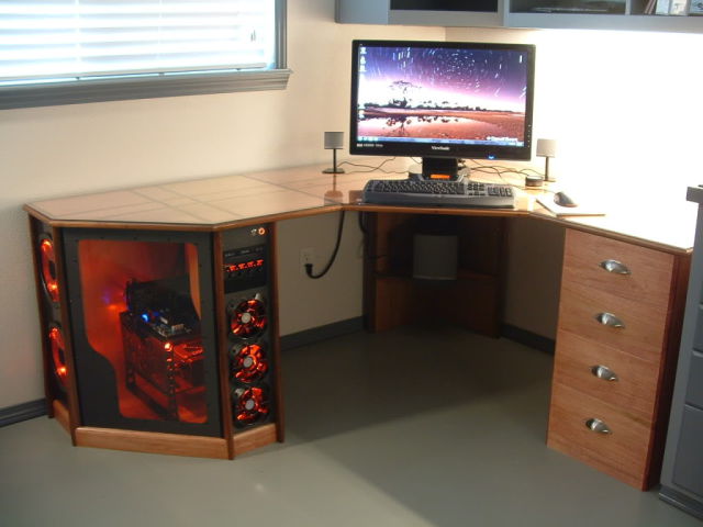 Functional and Totally Original Homemade Wooden Workstation