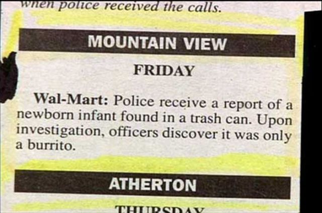 A Collection of Funny Stuff Written in Newspapers